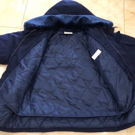 Blue fire coat flame blue coat outdoor warm cotton jacket winter thick waterproof coat