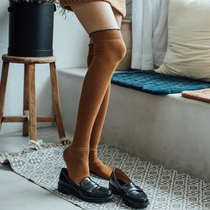 Residence Small apostle Sox woman pure cotton over knee spring autumn style retro day series Korea College Wind 100 Lap High Cylinder Overknee Socks