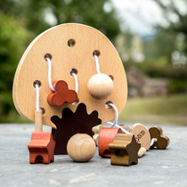 Childrens educational toys Large particles beaded boys and girls baby early education wear rope building blocks string beaded 1-2 a 3 weeks