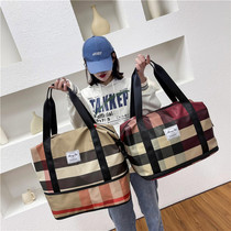 Travel Bag Carry-on Extended Large Capacity Fitness Waterproof Light Oxford Cloth Men And Women Universal Short Walk Out Collection Bag