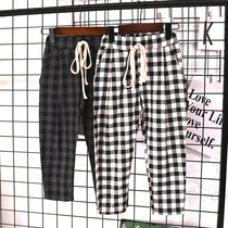 Boy Pants Boy Black And White Plaid Pants Fall Boy Harun Pants Children Cotton Numb New Spring And Autumn Money Loose Pants