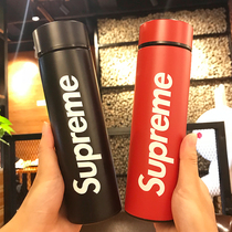 Korean version of the new supreme thermos creative trend couple cups a pair of high-end brand water cups with tea