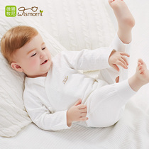 Baby jumpsuit Spring and autumn summer newborn clothes 0-3 months 6 pure cotton baby monk clothes ha clothes climbing clothes