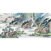 New product left group Landscape Qingyin Chinese and American Association Presidents Landscape Painted Character Painted Collection