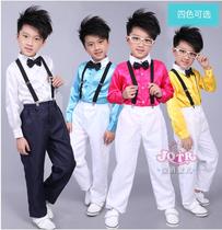 Childrens Day childrens fit the costume men short sleeve overalls primary and middle school students reading chorus moderator clothing