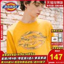 Dickieslogo print long sleeve round neck sweater autumn new mens top DK008040 Y B