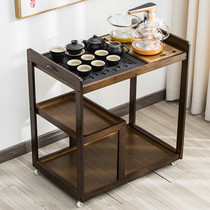 Window table small tea table tea cabinet induction stove small simple removable thickened water rack tea table cooking water roller Han