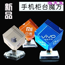 Mobile phone Jewelry Glasses Counter Adornment Creative Crystal Magic Cube Small Pendulum Pieces Custom Specialty Shop Ad Logo