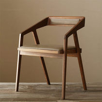Solid wood horn chair modern minimalist study home back chair coffee restaurant leisure business office meeting chair