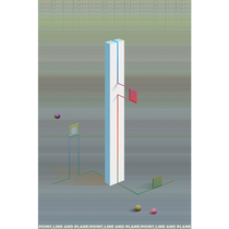 Mounted Yang Fans Point Line and Surface prints study bedroom office hanging pictures