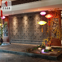 Tang language brick carving ancient building building materials brick carving brick flower antique brick decorative blue brick wall Wall Wall decoration 5cm