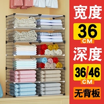 Multi-layer storage rack household plate set Iron Assembly floor flat wardrobe sub-layer rack partition storage