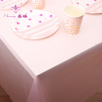 Tablecloth Childrens Birthday Party Dessert Table Cloth Wedding Party Decoration Dining Table Cloth Disposable