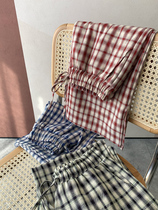 Xiao Xijia) lattice pants womens spring and summer high waist hanging feeling thin loose Joker straight tube wide leg casual pants