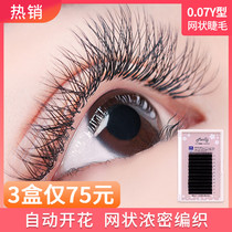 Y-grafted eyelashes 0 07 Tulip love mesh yy woven bushy eyelash imitation mink hair