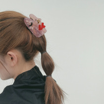 2021 New kiss hairclip ins Wind temperament elegant grab clip children headdress Korean Net red head Summer