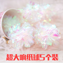 Pet Cat Toy Super Colorful paper kitty Toy toy ball as cat and cat teasing cat supplies kitty loud paper toy