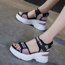 Boomer sandals women 2020 new summer outside wearing anti-landslide heel hyperfire thick bottom 100 lapped up Roman shoe children