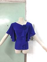 New short sleeve modern dance jacket can be customized large size ladies National Standard ballroom dance practice square dance clothes