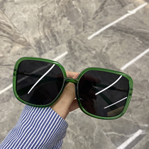 Net red sunglasses female tide 2020 new Korean version of Big Frame brown sun glasses retro slim street photo sunsun glasses