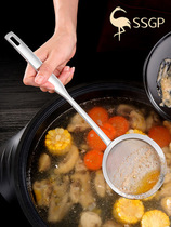 304 stainless steel oil filter spoon 80 mesh colander Household fried oil scoop Slag filter floating foam screen to remove the spoon