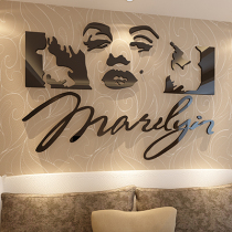 Marilyn Monroe Net red room decoration bedroom layout ins Wind rental house wall sticker mural creative