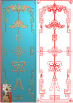 Ruyi bat gate top box cabinet side plate auspicious Ruyi Jiqing more than exquisite carved picture jdp relief map gray scale map