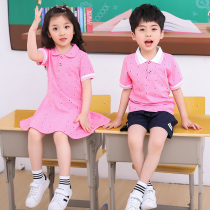 Kindergarten Garden Uniform Summer Clothing Short Sleeves Pure Cotton Teacher Suit New Summer Children Sports Class School Uniform For Elementary School Students