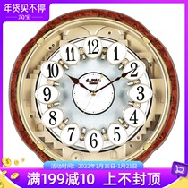 Lisheng wall clock living room home fashion simple creative European style light luxury luxury atmospheric bedroom clock clock punch-free
