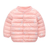 3 Childrens cotton-padded clothes boys light autumn and winter short coat 5-9 years old middle school children 6 girls 8 down cotton clothes children