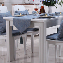 Huten home Nordic table Japanese coarse hemp jacquard modern simple Zen pure color five bucket cabinet table flag bed tail towel