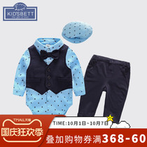 Belle Sweet Spring and Autumn Boys Gentleman Backpack Children Baby Catch Week Suit Boys Year Dress