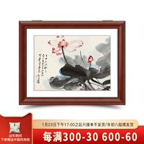 Chinese New Chinese Electric Meter Box Decorative Painting Punch-free Solid Wood Cover Distribution Box Electric Switch Box Sticker Push-Pull Hanging Picture