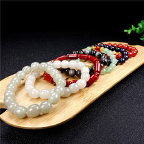 Thattoo Cuiyu stone handstring card 8MM Old She Too Pearl string Peugeot Old pit bean Qingnemont Jade Produced Jade