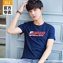 361 Degree Mens short sleeves summer new thin T-shirt 361 short t sports short sleeves breathable running round neck T-shirt