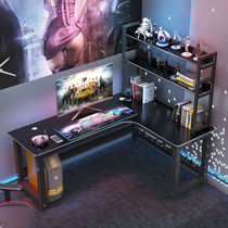 Computer desk home desktop bedroom desk corner computer desk gaming double learning writing desk bookshelf one