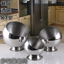 Stainless Steel Pitched Bowl Spherical Buffet Seasoning Jar Bar KTVparty Gathering Restaurant Cafeteria Fruit Basin