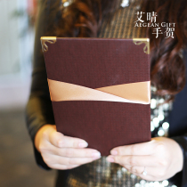 Chair Manning Card Gala Stage Press Desk Word Clip Wedding Manifesto Wedding Manifesto Vows Card Hard Shell Imitation Leather Waterproof And Durable