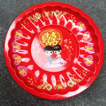 Fruit tray Lily wedding wedding supplies candy plate tea big red iron tray wedding wedding