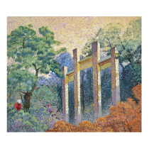 Zhonglong art hand-painted oil painting solitary Chen Chao Park corner living room decorative painting collection national tide art