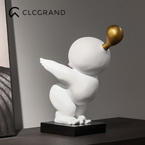 CLC GRAND Brief Abstract Character Pendulum of Modern Living Room Handicraft Furnishing Creative Jo Relocation New Residence Gift