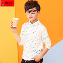 Boy long sleeve T-shirt 22 new CUHK child turnover POLO shirt child pure cotton compassionate thin full cotton spring dress damp