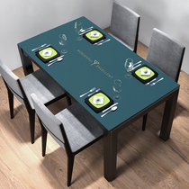 Tablecloth waterproof and oil-proof disposable modern light luxury leather table mat household rectangular table coffee table cushion anti-hot thick