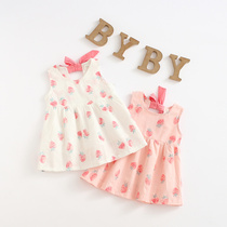 Baby girl summer dress 3 Super foreign air 2021 new 0-1 year old 2 Summer 4 girls skirt baby princess dress