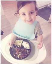 Swedish imported twistshake silicone Baby Baby Baby eating bib children waterproof rice pocket