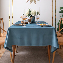 High-grade foggy Blue dining table cloth north with modern cloth platform Jian artist Europe living room Day Z goose down Silk luxury