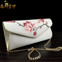 Suembroidered hand-embroidered qipao bag with Chinese embroidered purse Handheld dinner party with single shoulder and oblique satchel Mothers Day gift