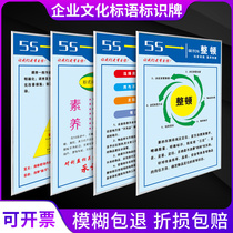 Safety production quality management slogan lean production publicity poster factory workshop management Wall Chart warning 5S 6s 7s 8s 9s 10s corporate culture placard listing signboard