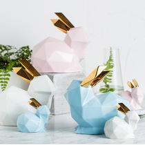 Decorative birthday geometric gold Nordic Diamond W1962 squirrel ornament rabbit bear style gift