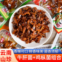 Yunnan specialty Hexin chicken fir bacteria Boletus 500g spicy barbecue flavor optional delicious snacks